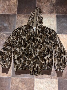 Carhartt Brown Tan Black Camo Zip-Up Hoodie